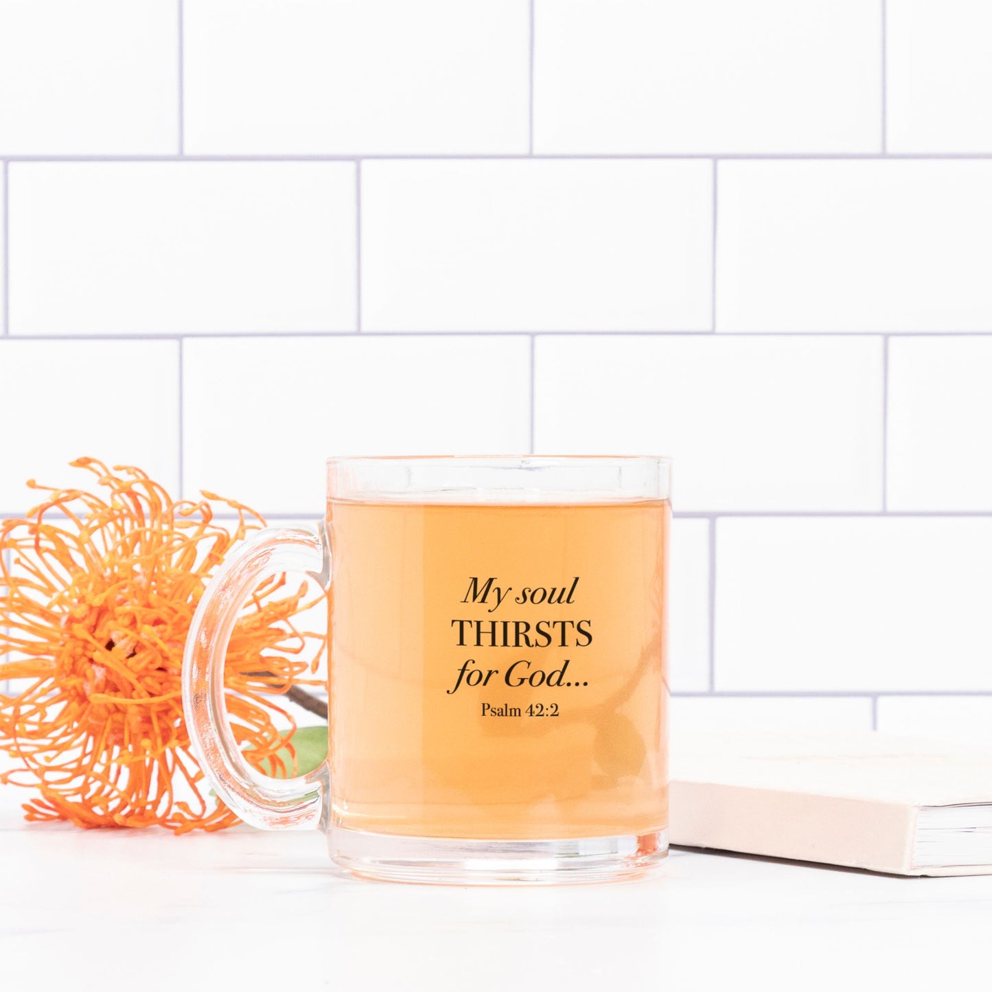 My Soul Thirsts For God - Psalm 42:2 - 10oz Glass Mug
