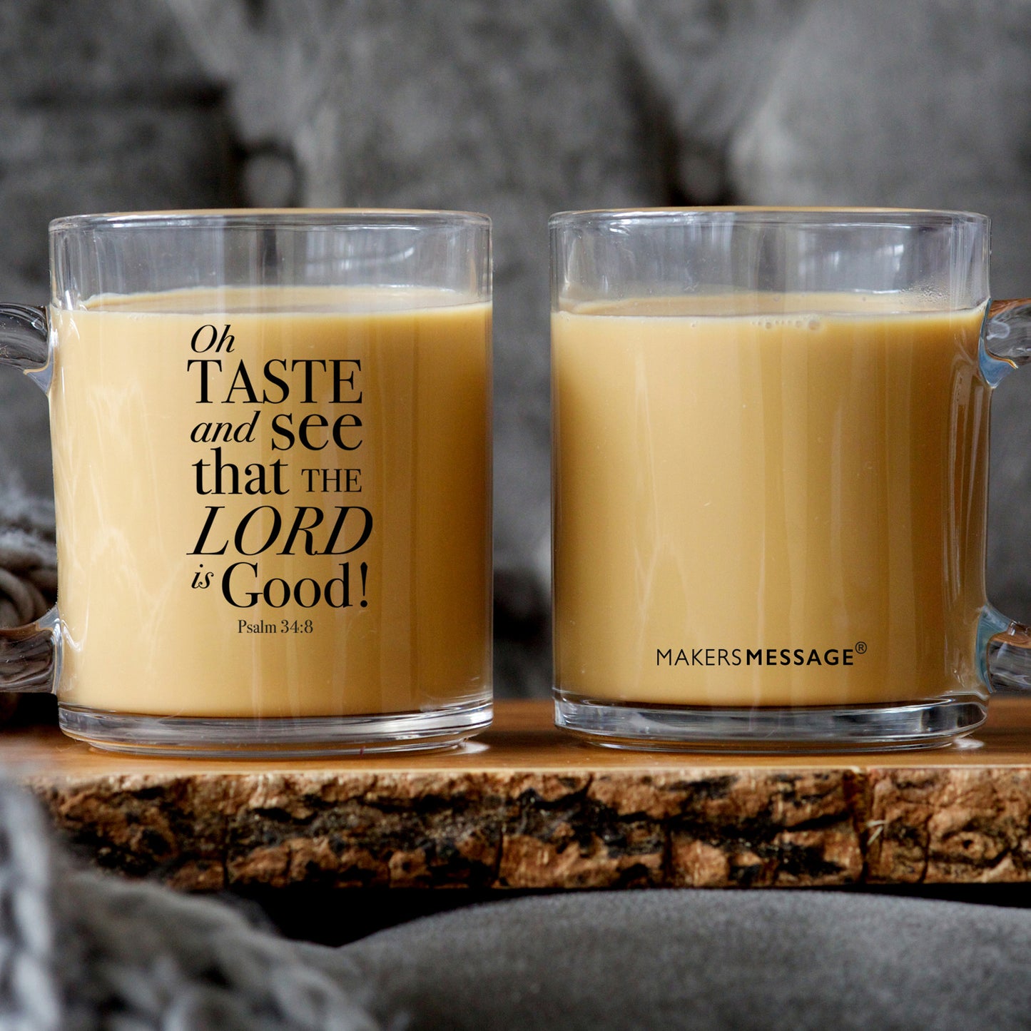 Oh Taste And See That The Lord Is Good - Psalm 34:8 KJV - 10oz Glass Mug