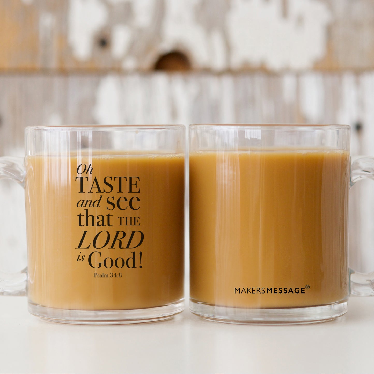 Oh Taste And See That The Lord Is Good - Psalm 34:8 KJV - 10oz Glass Mug
