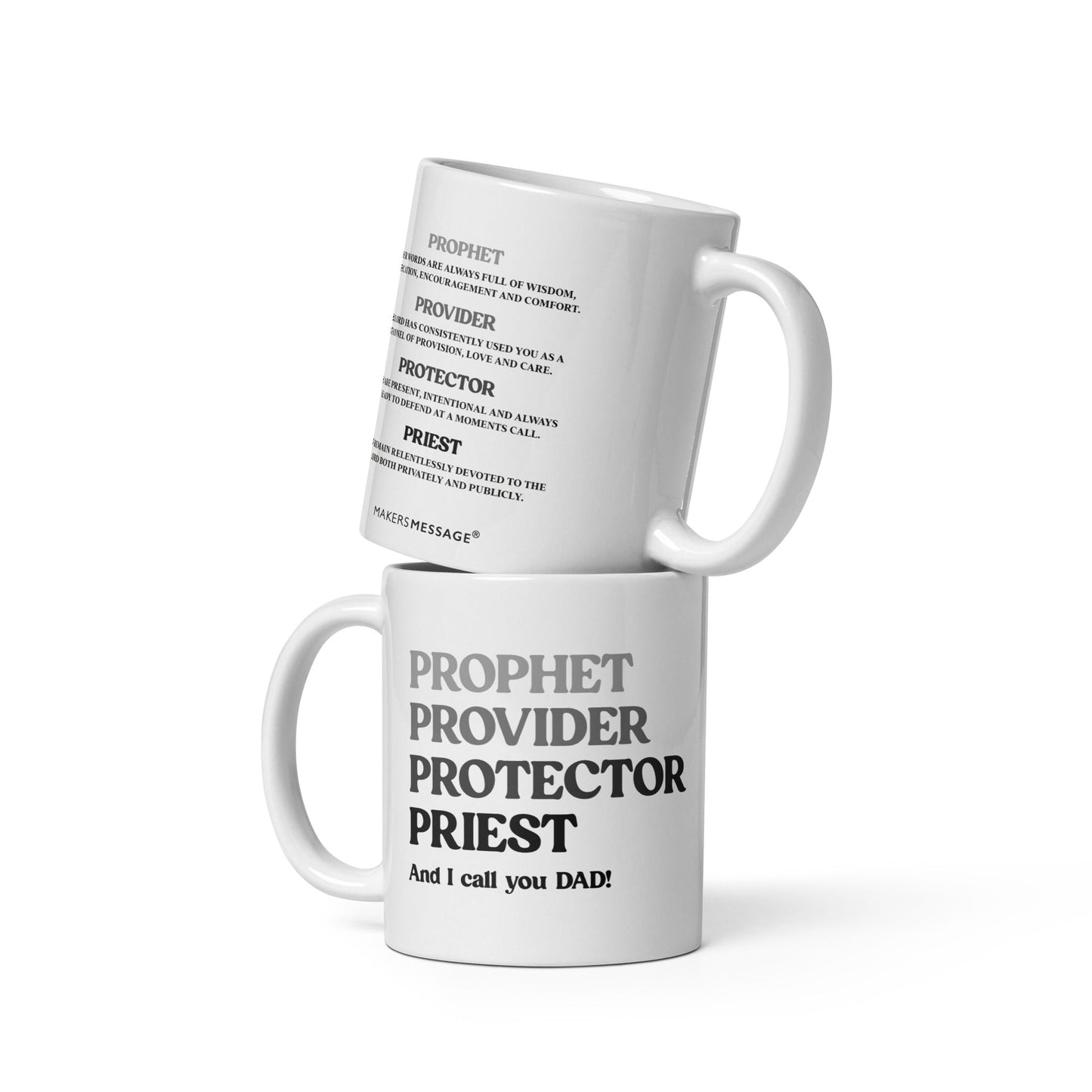 Prophet, Provider, Protector, Priest Personalised Mug For Men