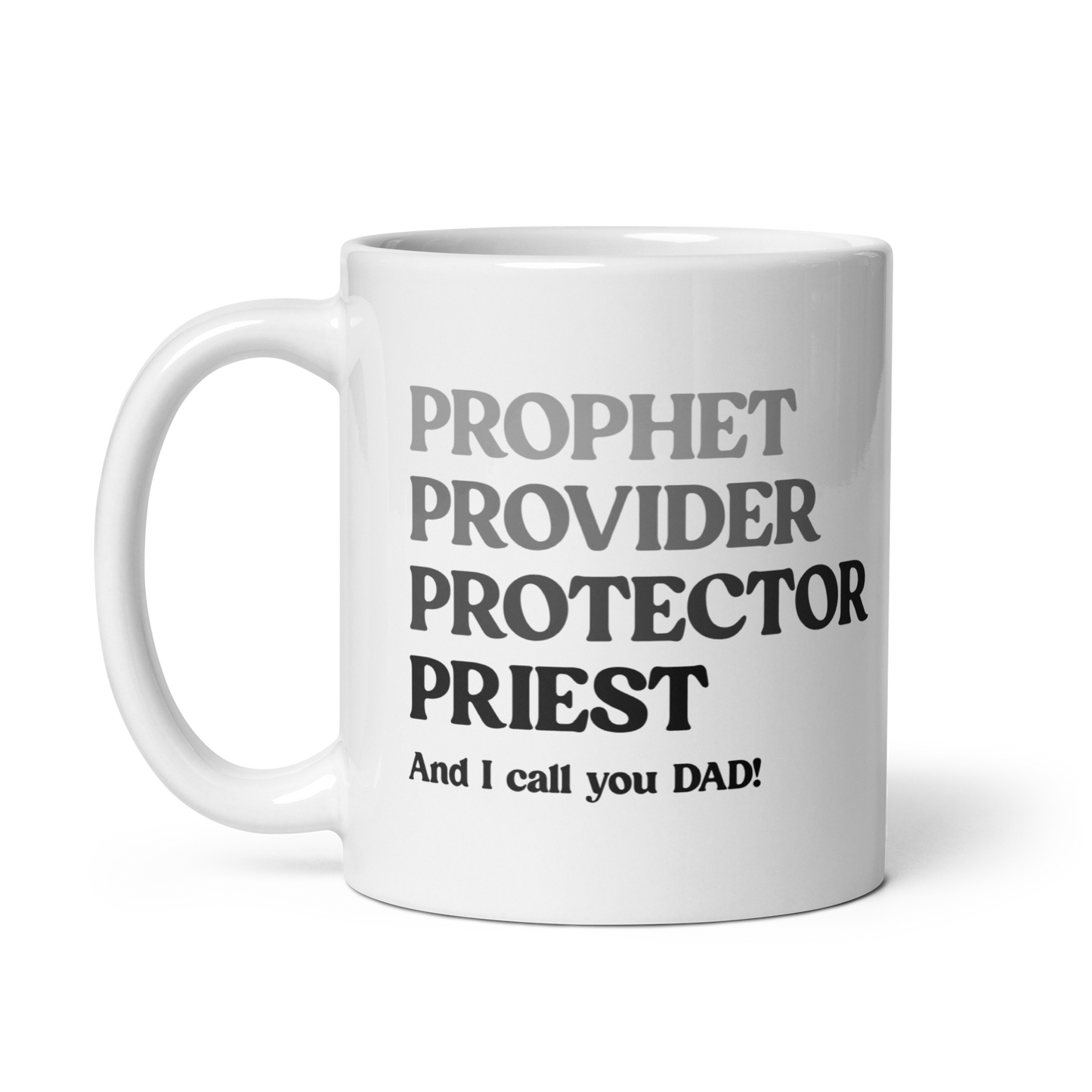 Prophet, Provider, Protector, Priest Personalised Mug For Men