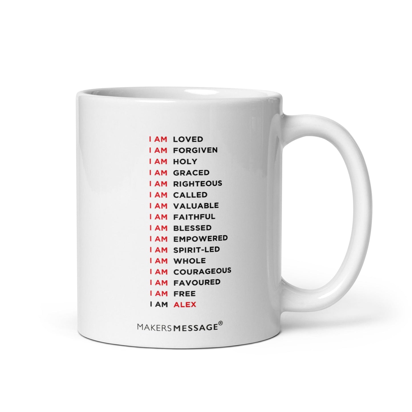 I am Who God Says I am Personalised Affirmation Mug