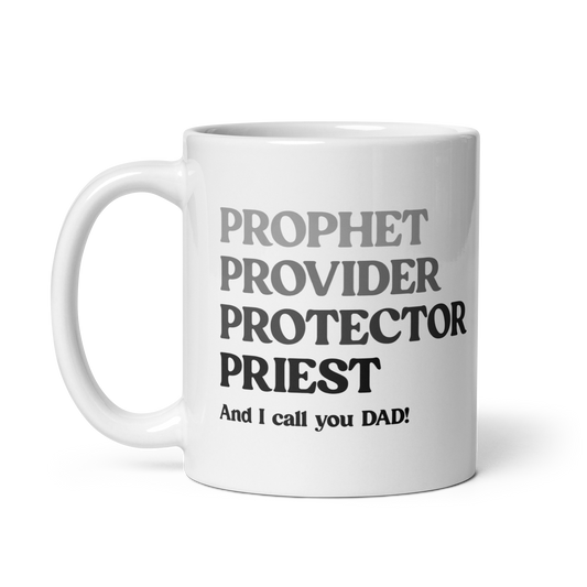 Prophet, Provider, Protector, Priest Personalised Mug For Men